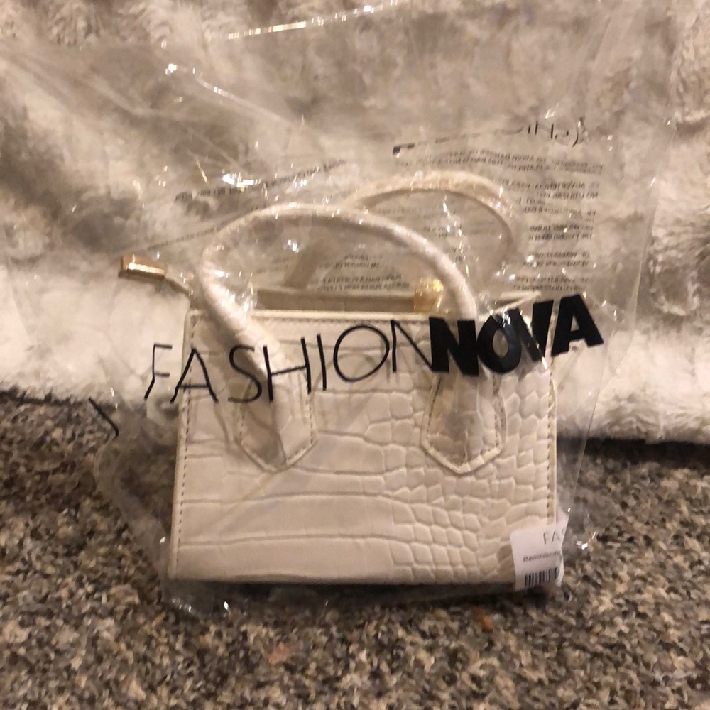 Mini Faux Croc Skin Purse